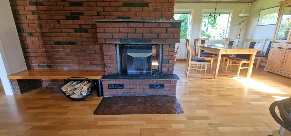 Ny Dovre Phoenix montert i gammel grue peis